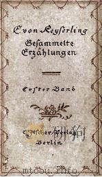 GESAMMELTE ERZAHLUNGEN （V. 1）（1922 PDF版）