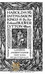 HAROLD THE LAST OF THE SAXON KINGS（1912 PDF版）