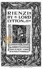 PIENZI PDF电子版封面 LORD LYTTON
