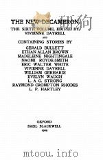 THE NEW DECAMERON THE SIXTH VOLUME EDITED AND CONTANINING STORIES 1929 PDF电子版封面