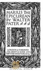 MARIUS THE EPICUREAN 1934 PDF电子版封面 WALTER PATER
