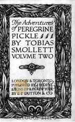 THE ADVENTURES OF PEREGRINE PICKLE  VOLVME TWO   1930  PDF电子版封面     