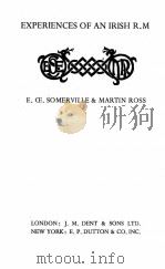 EXPERIENCES OF AN IRISH R.M. 1944 PDF电子版封面