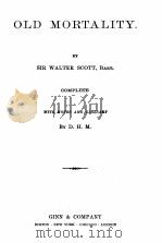 OLD MORTALITY PDF电子版封面