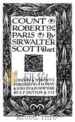 COUNT ROBERT OF PARIS（1920 PDF版）