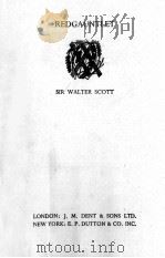 REDGAUNTLET 1952 PDF电子版封面 WALTER SCOTT