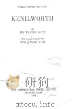 KENIL WORTH 1934 PDF电子版封面 WALTER SCOTT