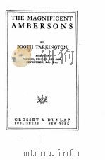THE MAGNIFICENT AMBERSONS 1918 PDF电子版封面