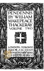 PENDENNIS VOLUME TWO（1916 PDF版）