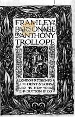 FRAMLEY PARSONAGE 1921 PDF电子版封面