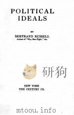 POLITICAL IDEALS 1917 PDF电子版封面