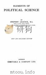 ELEMENTS OF POLITICAL SCIENCE 1924 PDF电子版封面 STEPHEN LEACOCK