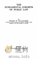 THE FUNDAMENTAL CONCEPTS OF PUBLIC LAW（1924 PDF版）