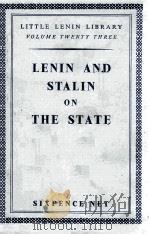 LENIN AND STALIN ON THE STATE 1941 PDF电子版封面