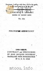 THE SOCIAL CONTRACT AND DISCOURSES 1932 PDF电子版封面