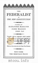 THE FEDERALIST OR THE NEW CONSTITUTION 1945 PDF电子版封面