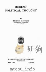 PECENT POLITICAL THOUGHT（1934 PDF版）