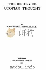 THE HISTORY OF UTOPIAN THOUGHT（1926 PDF版）