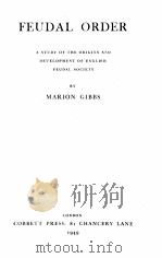FEUDAL ORDER（1949 PDF版）