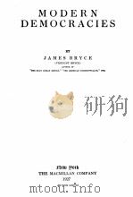 MODERN DEMOCRACIES VOLUME 1（1927 PDF版）