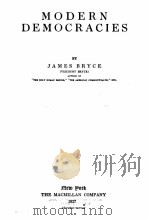 MODERN DEMOCRACIES VOLUME 2（1927 PDF版）