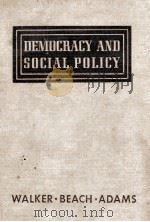 DEMOCRACY AND COCIAL POLICY 1945 PDF电子版封面