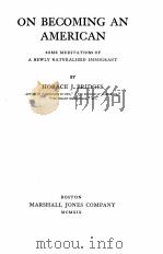 ON BECOMING AN AMERICAN（1919 PDF版）