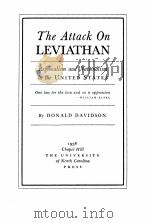 THE ATTACK ON LEVIATHAN 1938 PDF电子版封面 DONALD DAVIDSON