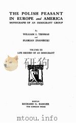 THE POLISH PEASANT IN EUROPE AND AMERICA VOLUME 3（1919 PDF版）