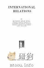 INTERNATIONAL RELATIONS（1925 PDF版）