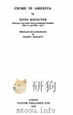 CRIME IN AMERICA 1952 PDF电子版封面