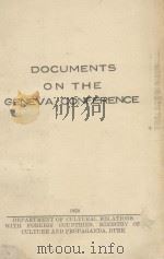 DOCUMENTS ON THE GENEVA CONFERENCE 1954 PDF电子版封面