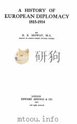 A HISTORY OF EUROPEAN DIPLOMACY 1815-1914（1927 PDF版）