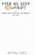 STEP BY STEP 1939 PDF电子版封面 WINSTON S. CHURCHILL