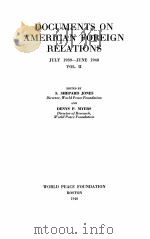 DOCUMENTS ON AMERICAN FOREIGN RELATIONS 1939-1940（1940 PDF版）