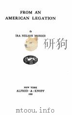 FROM AN AMERICAN LEGATION（1923 PDF版）