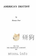 AMERICA‘S DESTINY（1947 PDF版）