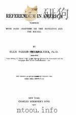 THE REFERENDUM IN AMERICA 1911 PDF电子版封面
