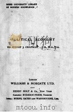 POLITICAL ECONOMY 1926 PDF电子版封面 SYDNEY J. CHAPMAN