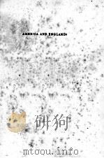AMERICA AND ENGLAND? PDF电子版封面