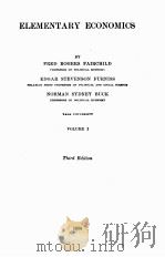 ELEMENTARY ECONOMICS VOLUME 1 THIRD EDITION 1936 PDF电子版封面