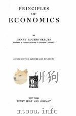 PRINCIPLES OF ECONOMICS SECOND EDITION REVISED AND ENLARGED（1917 PDF版）