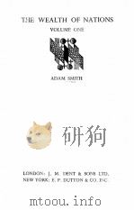 THE WEALTH OF NATIONS VOLUME ONE（1947 PDF版）