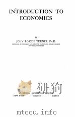 INTRODUCTION TO ECONOMICS 1919 PDF电子版封面