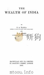 THE WEALTH OF INDIA（1925 PDF版）