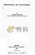 PRINCIPLES OF ECONOMICS VOLUME 1（1925 PDF版）