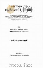 HISTORY OF ECONOMIC THOUGHT THIRD AND ENLARGED EDITION（1936 PDF版）