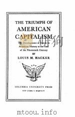 THE TRIUMPH OF AMERICAN CAPITALISM（1940 PDF版）