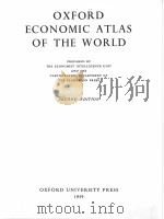 OXFORD ECONOMIC ATLAS OF THE WORLD SECOND EDITION 1959 PDF电子版封面