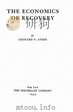 THE ECONOMICS OF RECOVERY（1934 PDF版）